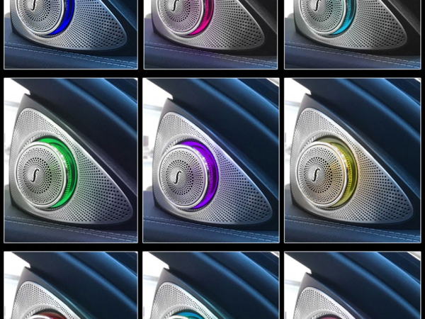 Loa Xoay 3D Burmester Led 64 Màu Cột A cho xe Mercedes-Benz C-Class, GLC-Class, E-Class, S-Class