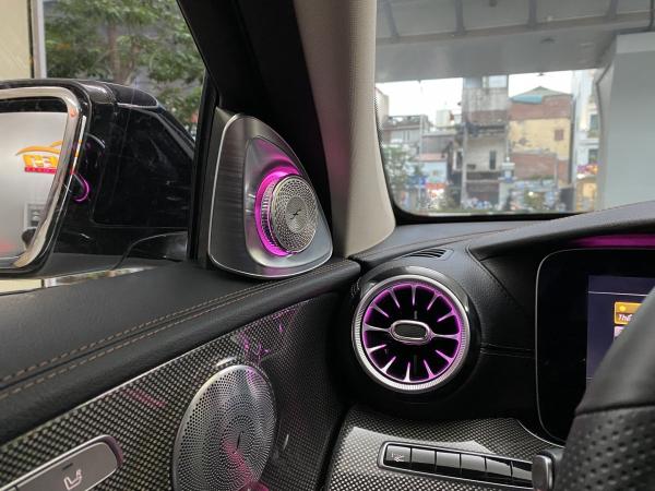 Loa Xoay 4D Burmester Led 64 Màu Cột A cho xe Mercedes - Benz C-Class, GLC-Class, E-Class, S-Class