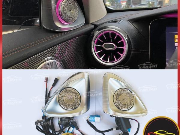 Loa Xoay 4D Burmester Led 64 Màu Cột A cho xe Mercedes - Benz C-Class, GLC-Class, E-Class, S-Class