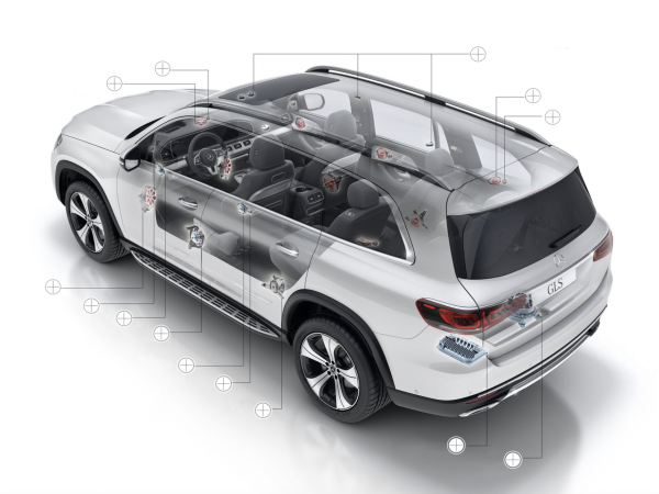 Hệ thống loa Burmester High-End 3D Surround chính hãng cho xe Mercedes-Benz GLE/GLS W167