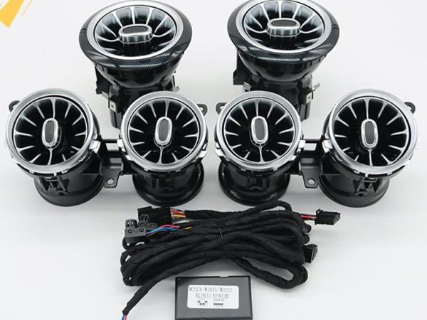 Cửa gió điều hoà Tuabin led 64 màu cho xe Mercedes-Benz E - Class (E180 - E200 - E250 - E300)